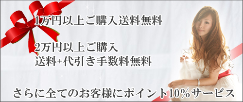 1万円以上送料無料！2万円以上ご購入なら代引き手数料も無料！