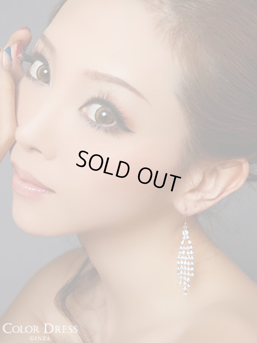 画像2: [山崎みどり着用][ジュエリー][ゴールド][シルバー]5本・ラインストーン・ピアス (2)