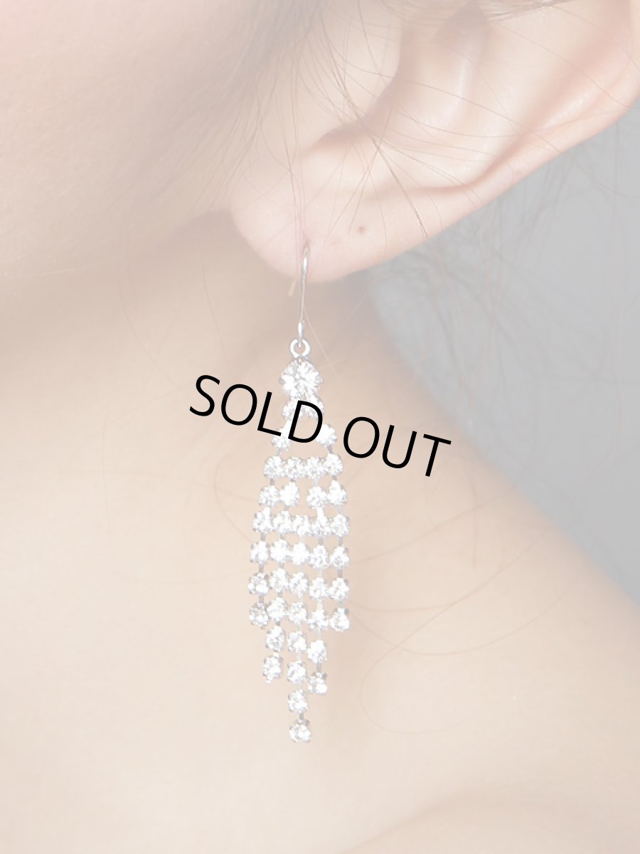 画像4: [山崎みどり着用][ジュエリー][ゴールド][シルバー]5本・ラインストーン・ピアス (4)