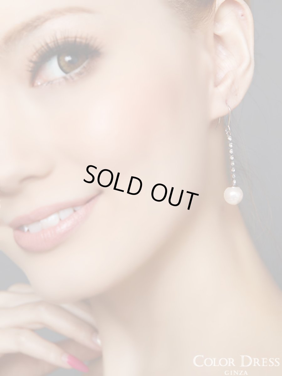 画像2: [渚着用][ジュエリー][シルバー][ゴールド]パ－ル・ラインストーン・シンプル模様・ピアス (2)