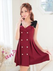 画像1: [Andy/an][an]リボン・襟付き・ノースリーブ・ボタン・Aライン・ミニドレス・ワンピース《送料＆代引き手数料無料》 (1)