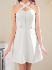 画像13: [Andy/an]ミニ・ビッグリボン・ホルターネック・Aライン・パール・ファスナー・ボタン・ミニドレス・ワンピース《送料＆代引き手数料無料》 (13)