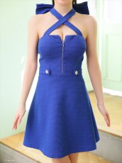 画像5: [Andy/an]ミニ・ビッグリボン・ホルターネック・Aライン・パール・ファスナー・ボタン・ミニドレス・ワンピース《送料＆代引き手数料無料》 (5)