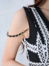 画像9: [Andy/an]ミニ・Aライン・ブラック・レース・リボン・ノースリーブ・チェーン・ミニドレス ワンピース《送料＆代引き手数料無料》 (9)