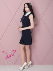 画像11: [Andy/an][an]襟付き・パールボタン・ポケット・ノースリーブ・Aライン・フレア・ワンピース・ミニドレス《送料＆代引き手数料無料》 (11)