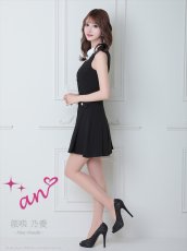 画像3: [Andy/an][an]襟付き・パールボタン・ポケット・ノースリーブ・Aライン・フレア・ワンピース・ミニドレス《送料＆代引き手数料無料》 (3)
