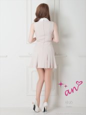 画像6: [Andy/an][an]襟付き・パールボタン・ポケット・ノースリーブ・Aライン・フレア・ワンピース・ミニドレス《送料＆代引き手数料無料》 (6)