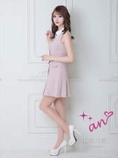 画像8: [Andy/an][an]襟付き・パールボタン・ポケット・ノースリーブ・Aライン・フレア・ワンピース・ミニドレス《送料＆代引き手数料無料》 (8)