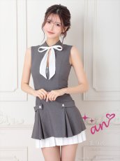 画像5: [Andy/an][an]襟付き・リボン・バストジップ・ノースリーブ・バイカラー・プリーツ・ワンピース・ミニドレス《送料＆代引き手数料無料》 (5)