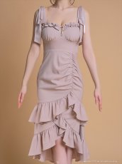 画像15: [Andy/an][an]フリル・アシンメトリー・ノースリーブ・マーメイド・ミディアムドレス・ワンピース《送料＆代引き手数料無料》 (15)