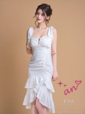 画像4: [Andy/an][an]フリル・アシンメトリー・ノースリーブ・マーメイド・ミディアムドレス・ワンピース《送料＆代引き手数料無料》 (4)