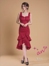 画像6: [Andy/an][an]フリル・アシンメトリー・ノースリーブ・マーメイド・ミディアムドレス・ワンピース《送料＆代引き手数料無料》 (6)