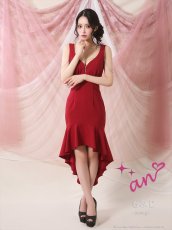 画像7: [Andy/an][an]チャーム付き ノースリーブ バストジップ テールカット マーメイド ミディアムドレス キャバドレス《送料＆代引き手数料無料》 (7)
