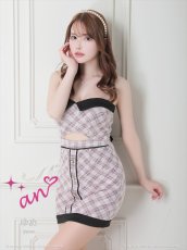 画像5: [Andy/an][an]チェック柄・ベア・タイト・バックリボン・ミニ丈・ミニドレス・キャバドレス《送料＆代引き手数料無料》 (5)