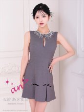 画像12: [Andy/an][an]ノースリーブ・フレア・ビジュー・リボン・Aライン・ミニドレス・ワンピース《送料＆代引き手数料無料》 (12)