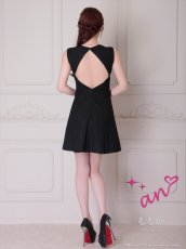 画像3: [Andy/an][an]ノースリーブ・フレア・ビジュー・リボン・Aライン・ミニドレス・ワンピース《送料＆代引き手数料無料》 (3)