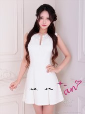 画像7: [Andy/an][an]ノースリーブ・フレア・ビジュー・リボン・Aライン・ミニドレス・ワンピース《送料＆代引き手数料無料》 (7)