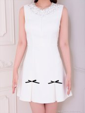 画像10: [Andy/an][an]ノースリーブ・フレア・ビジュー・リボン・Aライン・ミニドレス・ワンピース《送料＆代引き手数料無料》 (10)