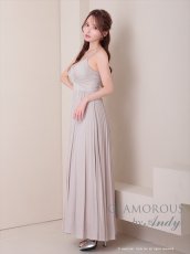 画像11: [Andy/an][Andy]ビジュー・ラメ・プリーツ・キャミソール・スリット・ストレッチ・フレア・ロングドレス・キャバドレス《送料＆代引き手数料無料》 (11)