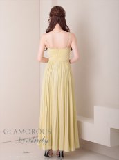 画像4: [Andy/an][Andy]ビジュー・ラメ・プリーツ・キャミソール・スリット・ストレッチ・フレア・ロングドレス・キャバドレス《送料＆代引き手数料無料》 (4)