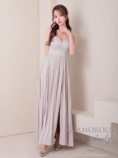 画像10: [Andy/an][Andy]ビジュー・ラメ・プリーツ・キャミソール・スリット・ストレッチ・フレア・ロングドレス・キャバドレス《送料＆代引き手数料無料》 (10)