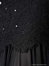 画像14: [Andy/an]ロング・レース・シフォンヘム・マーメイドライン・ビジュー・フロントスリット・ノースリーブ・ロングドレス《送料＆代引き手数料無料》 (14)