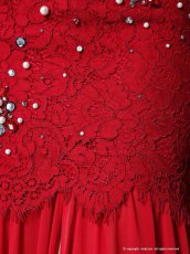 画像15: [Andy/an]ロング・レース・シフォンヘム・マーメイドライン・ビジュー・フロントスリット・ノースリーブ・ロングドレス《送料＆代引き手数料無料》 (15)