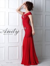 画像6: [Andy/an]ロング・レース・シフォンヘム・マーメイドライン・ビジュー・フロントスリット・ノースリーブ・ロングドレス《送料＆代引き手数料無料》 (6)