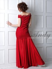 画像7: [Andy/an]ロング・レース・シフォンヘム・マーメイドライン・ビジュー・フロントスリット・ノースリーブ・ロングドレス《送料＆代引き手数料無料》 (7)