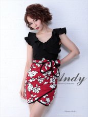 画像1: [SALE品のため返品不可＆再入荷なしの現品限り][Andy/an][Andy]花柄 フリル リボン ノースリーブ タイト ミニドレス ワンピース《送料＆代引き手数料無料》 (1)