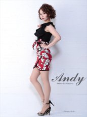 画像3: [SALE品のため返品不可＆再入荷なしの現品限り][Andy/an][Andy]花柄 フリル リボン ノースリーブ タイト ミニドレス ワンピース《送料＆代引き手数料無料》 (3)