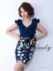 画像6: [SALE品のため返品不可＆再入荷なしの現品限り][Andy/an][Andy]花柄 フリル リボン ノースリーブ タイト ミニドレス ワンピース《送料＆代引き手数料無料》 (6)