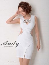 画像14: [SALE品のため返品不可＆再入荷なしの現品限り][Andy/an][Andy]ノースリーブ ・ビジュー・蝶モチーフ・サイドカットアウト・タイト・ミニドレス・ワンピース《送料＆代引き手数料無料》 (14)