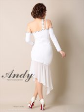 画像11: [SALE品のため返品不可＆再入荷なしの現品限り][Andy/an]長袖・オープンショルダー・スタッズ・シフォンヘム・バックル・マーメイド・ミディアムドレス・ワンピース (11)