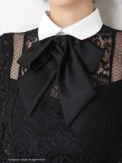 画像13: [Andy/an][an]襟付き・リボン・レース・七分袖・フレア・Aライン・ミニドレス・ワンピース・キャバドレス《送料＆代引き手数料無料》 (13)