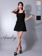 画像1: [Andy/an][Andy]ベルトショルダー・サイドスピンドル・ノースリーブ・フレア・ミニドレス・キャバドレス《送料＆代引き手数料無料》 (1)