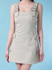 画像19: [Andy/an][Andy]ベルトショルダー・サイドスピンドル・ノースリーブ・フレア・ミニドレス・キャバドレス《送料＆代引き手数料無料》 (19)