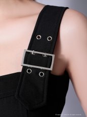 画像20: [Andy/an][Andy]ベルトショルダー・サイドスピンドル・ノースリーブ・フレア・ミニドレス・キャバドレス《送料＆代引き手数料無料》 (20)