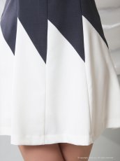 画像18: [Andy/an][Andy] 五分袖・プリーツ ・ベルト・バイカラー・Aライン・ミニドレス・ワンピース《送料＆代引き手数料無料》 (18)