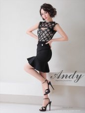 画像3: [Andy/an][Andy]ドット・レース・バストカット・ノースリーブ・フリル・マーメイド・ミニドレス・ワンピース《送料＆代引き手数料無料》 (3)