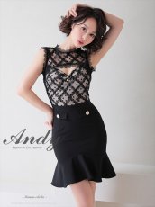 画像5: [Andy/an][Andy]ドット・レース・バストカット・ノースリーブ・フリル・マーメイド・ミニドレス・ワンピース《送料＆代引き手数料無料》 (5)