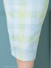 画像13: [Andy/an]ノースリーブ・パステル・チェック・ジャガード・タイト・ミディアムドレス・ワンピース《送料＆代引き手数料無料》 (13)