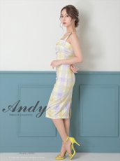 画像4: [Andy/an]ノースリーブ・パステル・チェック・ジャガード・タイト・ミディアムドレス・ワンピース《送料＆代引き手数料無料》 (4)