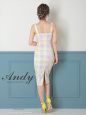 画像6: [Andy/an]ノースリーブ・パステル・チェック・ジャガード・タイト・ミディアムドレス・ワンピース《送料＆代引き手数料無料》 (6)