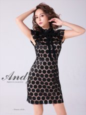 画像2: [Andy/an][Andy]半袖・ドットレース・リボン・タイト・ミニドレス・ワンピース《送料＆代引き手数料無料》 (2)