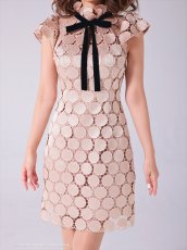 画像15: [Andy/an][Andy]半袖・ドットレース・リボン・タイト・ミニドレス・ワンピース《送料＆代引き手数料無料》 (15)