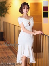 画像1: [Andy/an][Andy]フリル・オフショルダー・マーメイド・ノースリーブ・ミディアムドレス・ワンピース《送料＆代引き手数料無料》 (1)