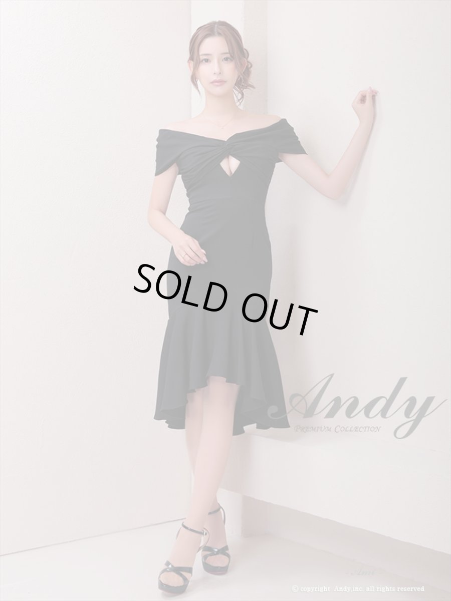 画像3: [Andy/an][Andy]フリル・オフショルダー・マーメイド・ノースリーブ・ミディアムドレス・ワンピース《送料＆代引き手数料無料》 (3)