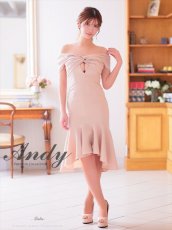 画像4: [Andy/an][Andy]フリル・オフショルダー・マーメイド・ノースリーブ・ミディアムドレス・ワンピース《送料＆代引き手数料無料》 (4)