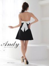 画像10: [Andy/an][Andy]ホルターネック ・フロントジップ・ハイネック・ビジュー・リボン・フレア・ミニドレス・キャバドレス《送料＆代引き手数料無料》 (10)